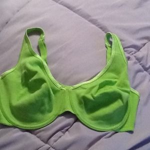 Pretty lime green bra.  Great for date night!