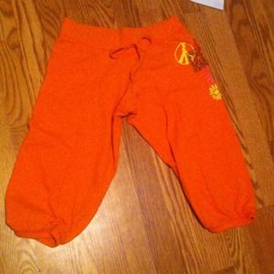 Orange crop sweat pants