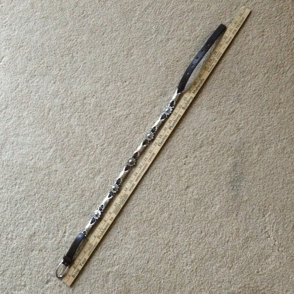 33in leather and silver belt