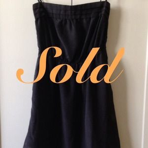 ❌SOLD❌Black polka dot tube top dress