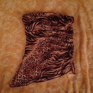 Leopard Print Tube Top