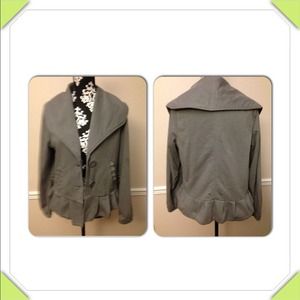SOLD! gray sweater jacket w/pockets