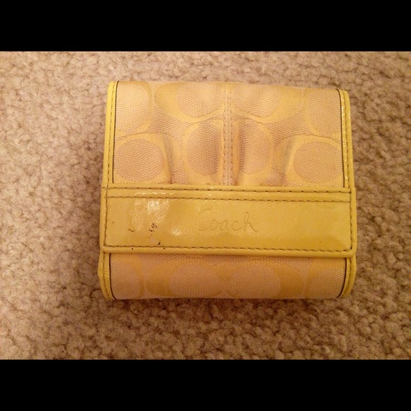 Authentic Yellow Coach Wallet