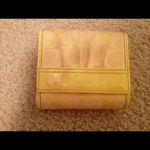 Authentic Yellow Coach Wallet