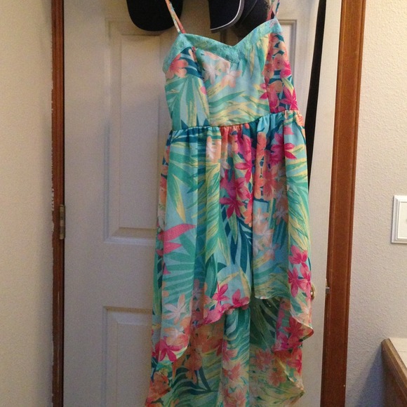 Floral hi low dress