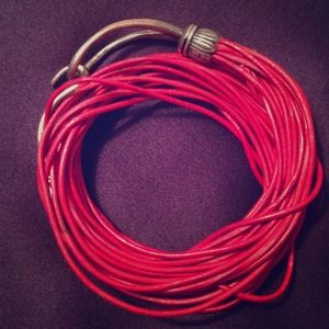 Authentic Chan Luu Leather Double Cuff with Clasp