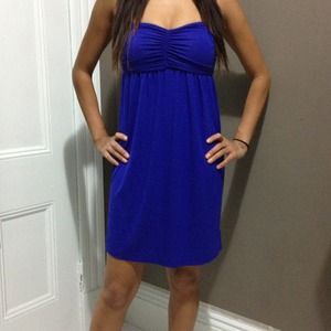 Blue tube top dress