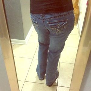 Cute blue jeans faded wash