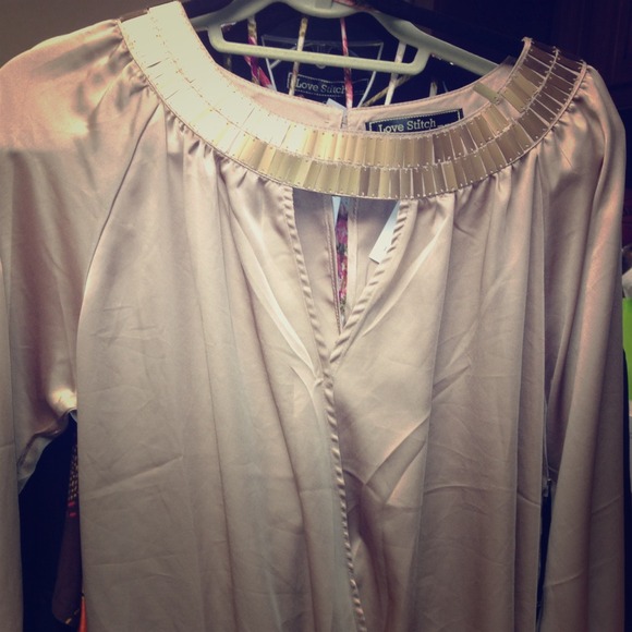 Satin beaded top