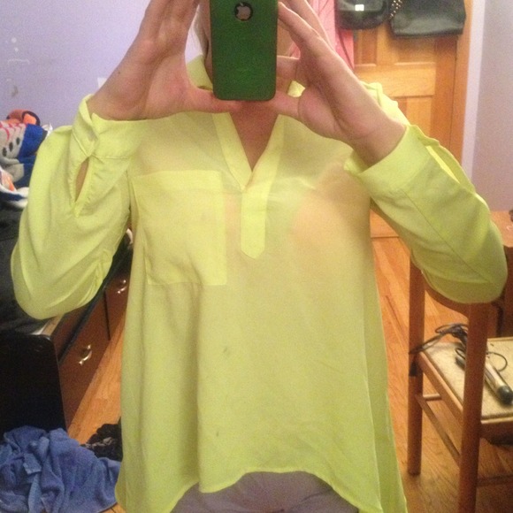 Neon yellow shirt