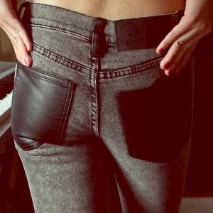 Cheap Monday Hi-Waisted Acid Wash Skinnies