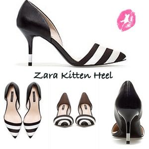 🎉Host Pick 10/17🎉BNWT Striped Kitten Heel Pump💋
