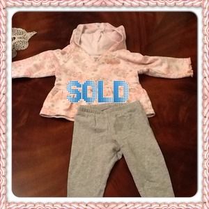 Baby girl hoodie top and tights