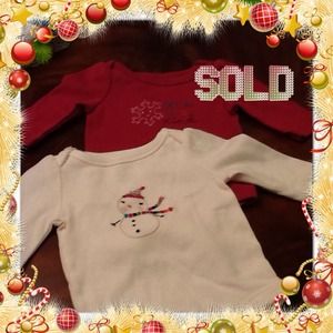 2 Baby Gap long sleeve holiday onsies