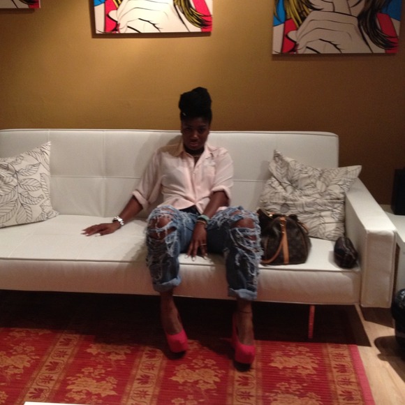 Handmade Distressed Levi Denim - Picture 3 of 4