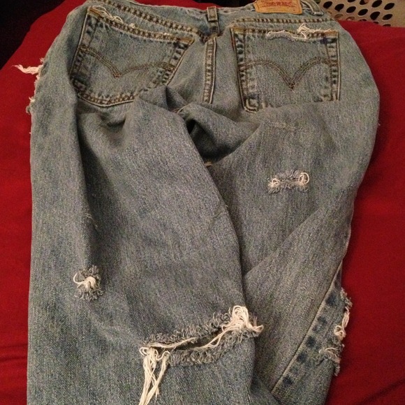 Handmade Distressed Levi Denim - Picture 4 of 4