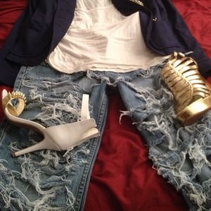 Handmade Distressed Levi Denim