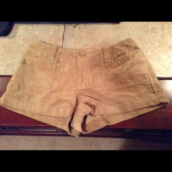 O P ... Tan Cord Shorts