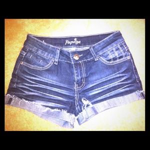 Papaya Blue Denim Jean Shorts