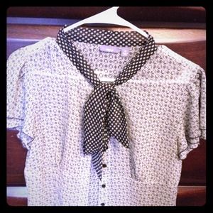 Black and white blouse