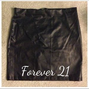 Faux leather skirt
