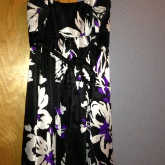 A purple, black and white sequined party dress. - Picture 2 of 2