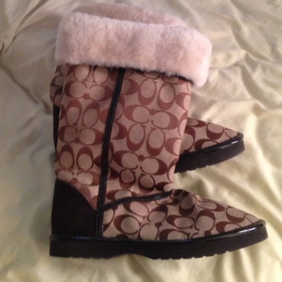 SOLD REDUCED FROM $100 Coach fur boots