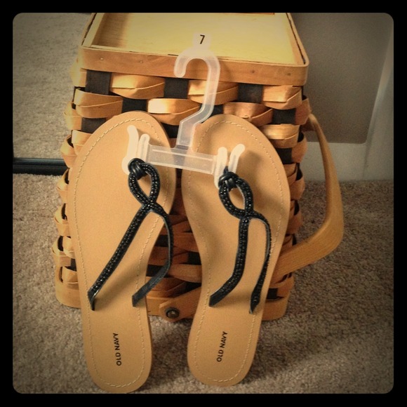 Black beaded sandals - Picture 1 of 3