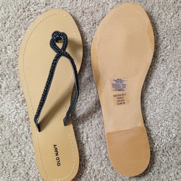 Black beaded sandals - Picture 2 of 3