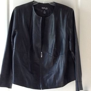 Black Leather (plus size) Jacket