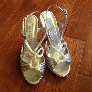 Silver sparkle shoes