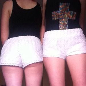 High lace shorts