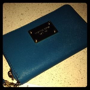 Michael kors teal color iPhone/wallet