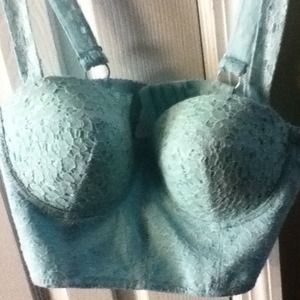 ReservedSky blue bustier size 38d beautiful eyelet
