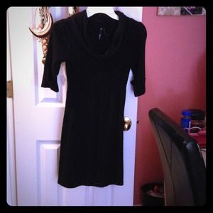Black sweater dress