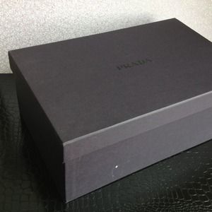 Prada heels black leather