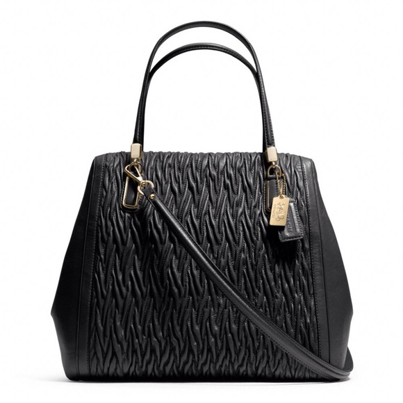 Coach Leather Handbag - CH322 Rowan Satchel with Signature  Coach satchel purse