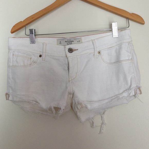 Abercrombie &Fitch White Denim Shorts