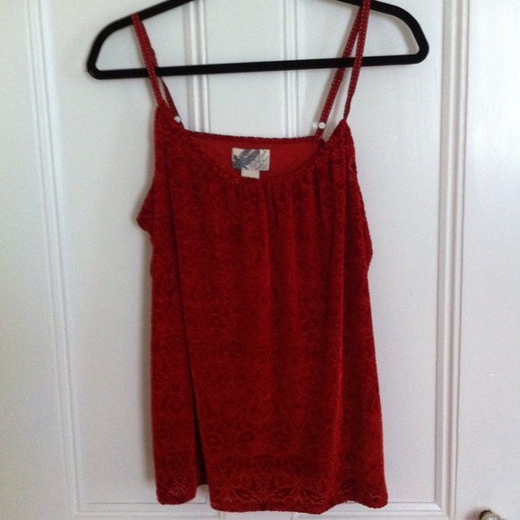 XL Lucky Brand Red Velvet Tanktop NWOT