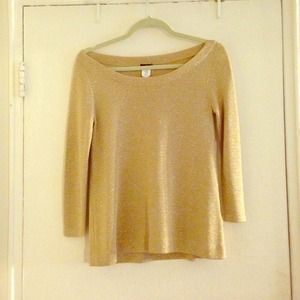 J. Crew gold sparkly sweater. NWOT