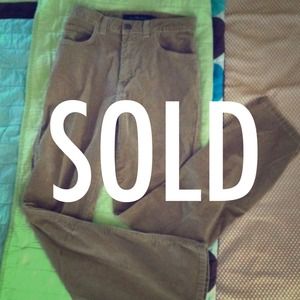 Brown Calvin Klein bootcut corduroys