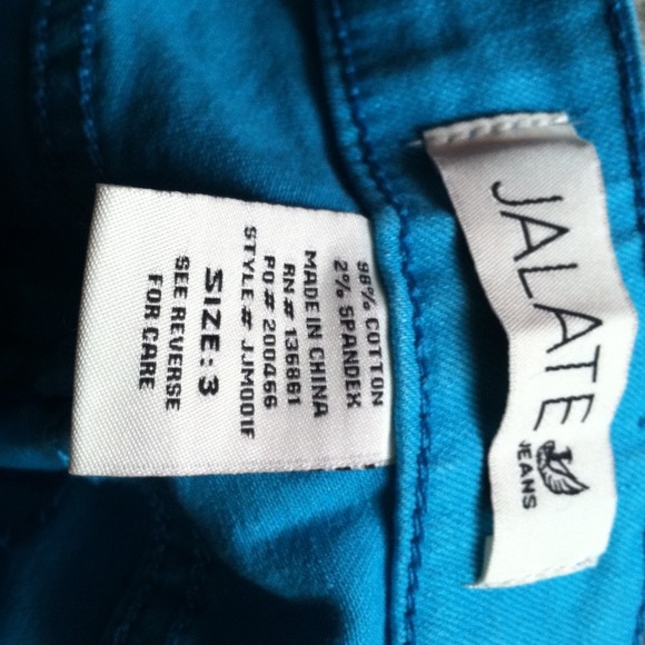 Light blue/ turquoise jeans - Picture 2 of 4