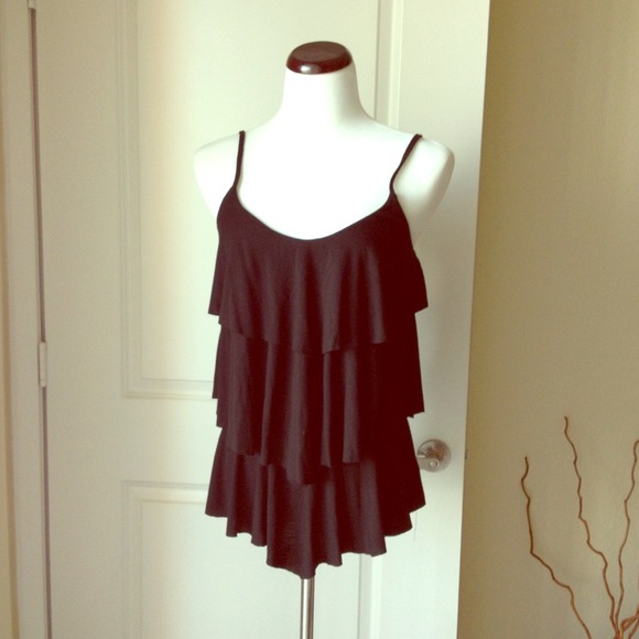 Black layered tank top