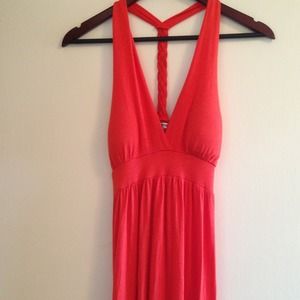Coral maxi dress