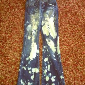 Tied dyed cut-up Rampage Jeans!