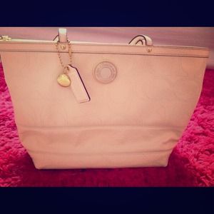 Coach creamy white handbag