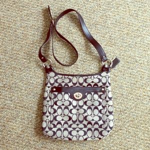 Authentic Black and Grey Coach Crossbody