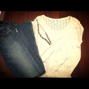 **Sold in bundle!! ** H&M beige sweater top