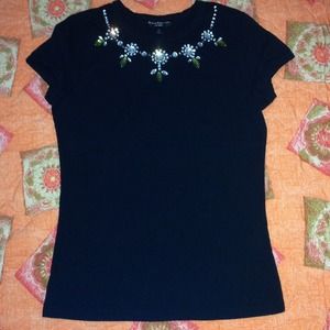Black blouse, 100% cotton.