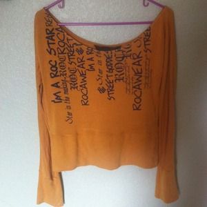 Rocawear long sleeve off the shoulder top.